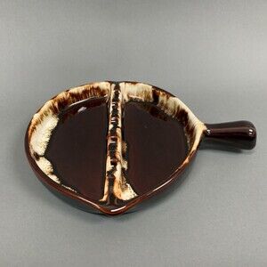 Pfaltzgraff Gourmet Brown Ash Tray Ashtray with Handle Drip
